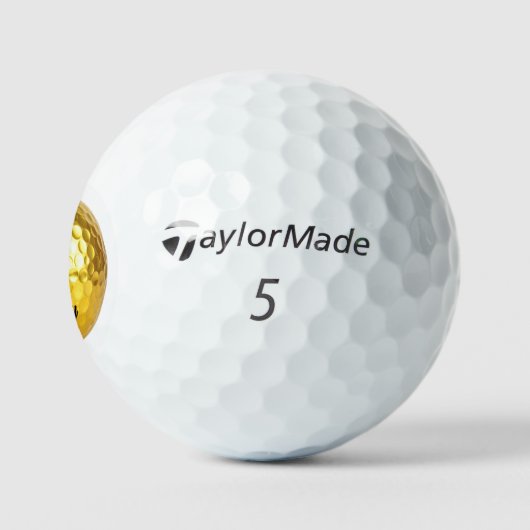Elegant gold black monogram personalized golf ball ゴルフボール (ロゴ)