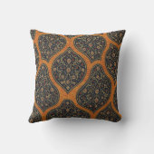 Elegant Gold & Black Throw Pillow – Traditional Or クッション (裏面)