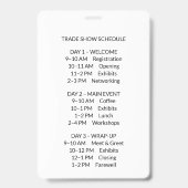 Elegant Gold Black Vendor Convention Name Badge バッジ (裏面)