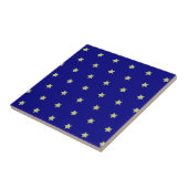 Elegant Gold & Blue Star Pattern  タイル (側面)