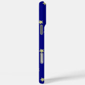 Elegant Gold & Blue Star Pattern Monogram Case-Mate iPhoneケース (裏面 / 右)