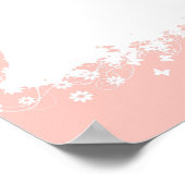 Elegant Gold Blush Gown Bridal Shower Welcome ポスター (角)