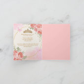 Elegant Gold & Blush Quinceañera Invitation 招待状 (内部)