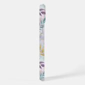 Elegant Gold Botanical Marble Mongram iPhoneケース (右側面)