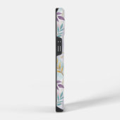Elegant Gold Botanical Marble Mongram iPhoneケース (右側面)
