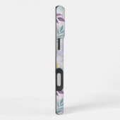 Elegant Gold Botanical Marble Mongram iPhoneケース (右側面)