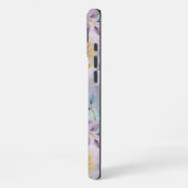 Elegant Gold Botanical Marble Mongram iPhoneケース (左側面)