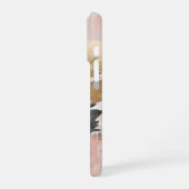 Elegant Gold Botanical Monogram iPhoneケース (左側面)