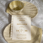 Elegant Gold Botanical Wedding セーブザデート<br><div class="desc">Announce your special day with this elegant gold botanical Save the Date card. Designed with delicate floral illustrations and refined typography, this luxury wedding announcement blends timeless romance with modern minimalism. The warm gold botanical accents and clean layout create a sophisticated design perfect for garden weddings, formal celebrations, and classic...</div>