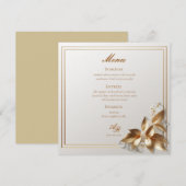 Elegant Gold Botanical Wedding  メニュー (正面/裏面)