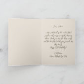 Elegant Gold Botanical Wreath Womens 85th Birthday カード (内部)