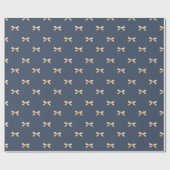 Elegant Gold Bow Christmas Wrapping Paper ラッピングペーパー (フラット)