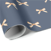 Elegant Gold Bow Christmas Wrapping Paper ラッピングペーパー (ロールコーナー)