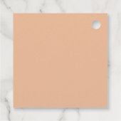 Elegant Gold Bow Pearls and Prosecco Bridal Shower フェイバータグ (裏面)