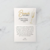 Elegant Gold Brunch & Bubbly Bridal Shower サンキューカード (内部)