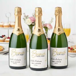 Elegant Gold Brunch & Bubbly Bridal Shower  スパークリングワインラベル
