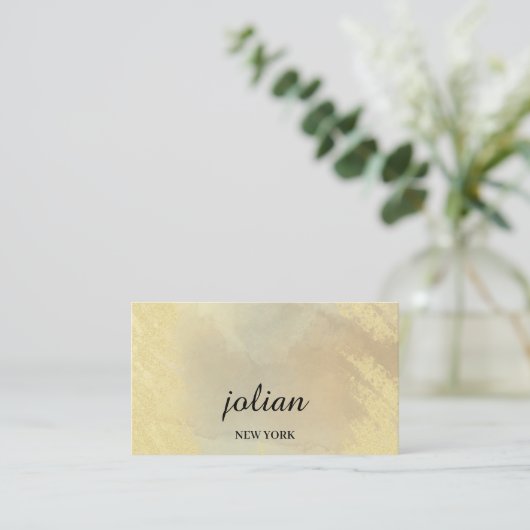  Elegant Gold Business Card – Minimalist Luxurious 名刺 (スタンド正面)