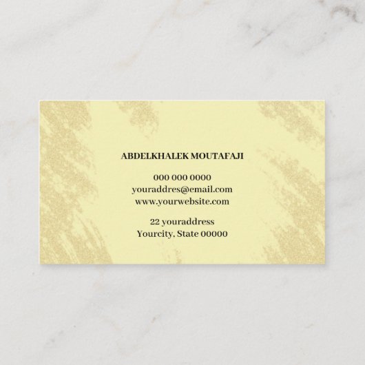  Elegant Gold Business Card – Minimalist Luxurious 名刺 (裏面)