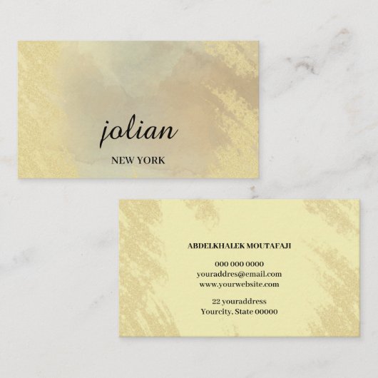  Elegant Gold Business Card – Minimalist Luxurious 名刺 (正面/裏面)