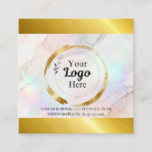 Elegant Gold business logo Modern  コーリングカード (正面)