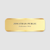 Elegant Gold Business Modern Simple Template 名札 (正面)