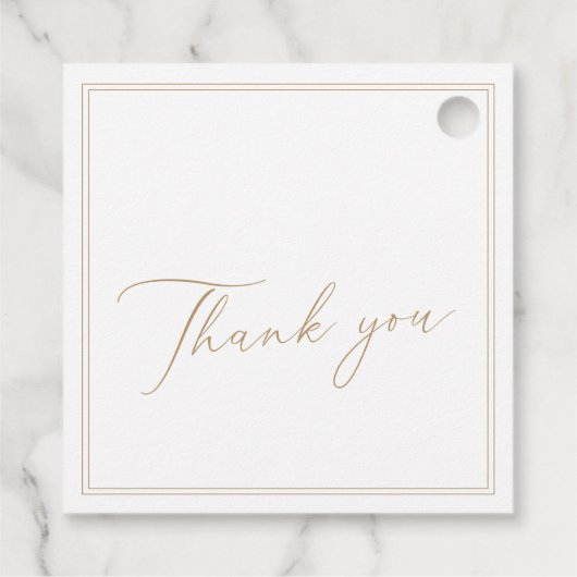 Elegant Gold Calligraphy Baptism フェイバータグ (裏面)