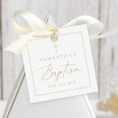 Elegant Gold Calligraphy Baptism フェイバータグ