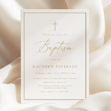 Elegant Gold Calligraphy Baptism