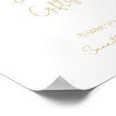Elegant Gold Calligraphy Card and Gift Poster ポスター (角)