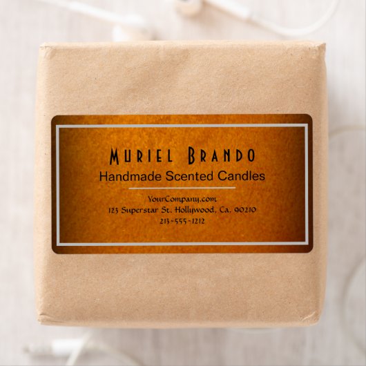 Elegant Gold Candle Company V4 返送先住所 ラベル (インサイチュ)