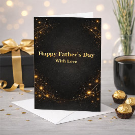 Elegant Gold Celestial Father’s Day Card for Dad カード