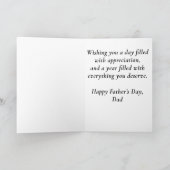 Elegant Gold Celestial Father’s Day Card for Dad カード (内部)