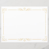Elegant Gold Certificate Of Achievement Template (裏面)
