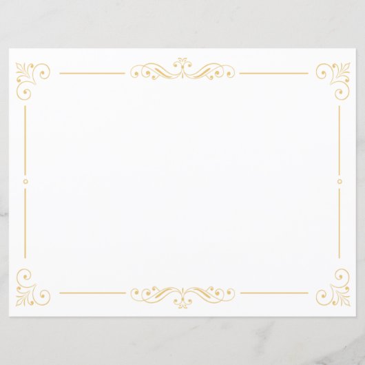 Elegant Gold Certificate Of Achievement Template (裏面)
