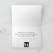 Elegant Gold Christmas Tree Corporate Business シーズンカード (内部)