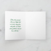 Elegant Gold Christmas tree ,Folded Holiday Card カード (内部)