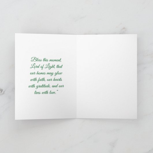 Elegant Gold Christmas tree ,Folded Holiday Card カード (内部)