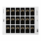 Elegant Gold Christmas Tree Merry Christmas   ラベル (フルシート)