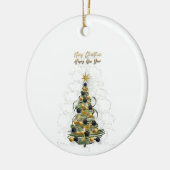 Elegant Gold Christmas tree   ornament  セラミックオーナメント (左)