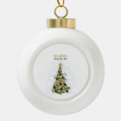 Elegant Gold Christmas tree ornament セラミックボールオーナメント (正面)