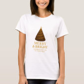 Elegant Gold Christmas Tree Women's T-Shirt Tシャツ (正面)