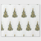 Elegant Gold Christmas tree ,wrapping paper  ラッピングペーパー (フラット)