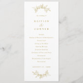 Elegant Gold Classic Vintage Wedding Programs プログラム (正面)