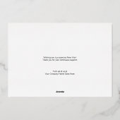 Elegant gold confetti on black Cheers logo 箔シーズンカード (裏面)