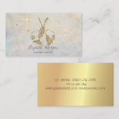Elegant Gold Confetti Vacuum cleaner,Broom Opal 名刺 (正面/裏面)