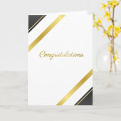 Elegant Gold Congratulations - Special Achievement カード (黄色い花)