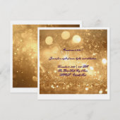 Elegant Gold Countdown New Year 2025 Invitation  招待状 (正面/裏面)