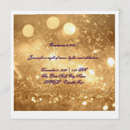 Elegant Gold Countdown New Year 2025 Invitation  招待状