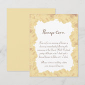 elegant gold cream  roses 招待状 (正面/裏面)