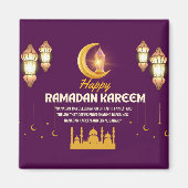Elegant Gold Crescent Ramadan Mubarak Greeting マグネット (正面)